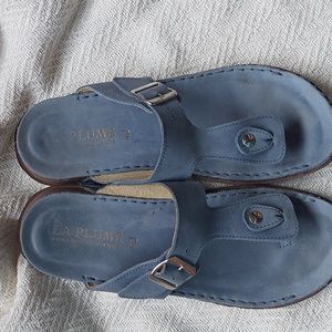 Brushed leather sandals